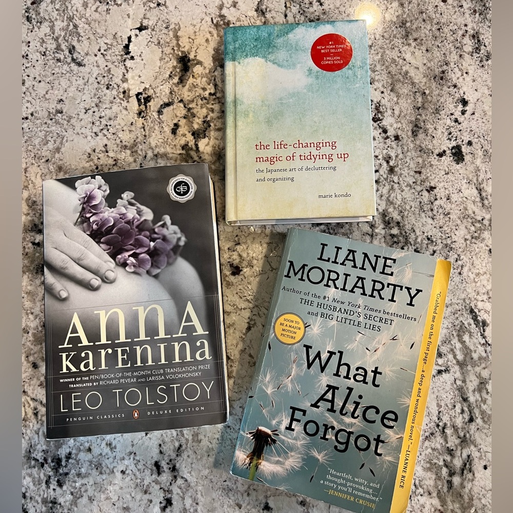 Anna Karenina, The Life Changing Magic of Tidying Up, What Alice Forgot
